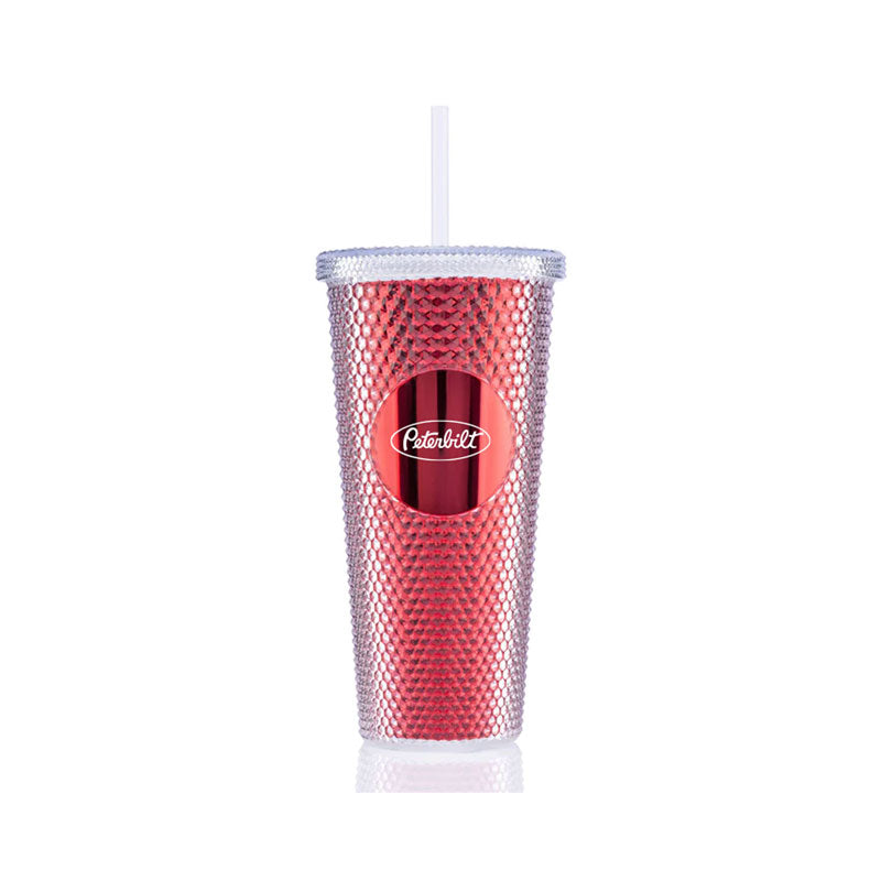 PETERBILT 24OZ RED SHIMMER TUMBLER