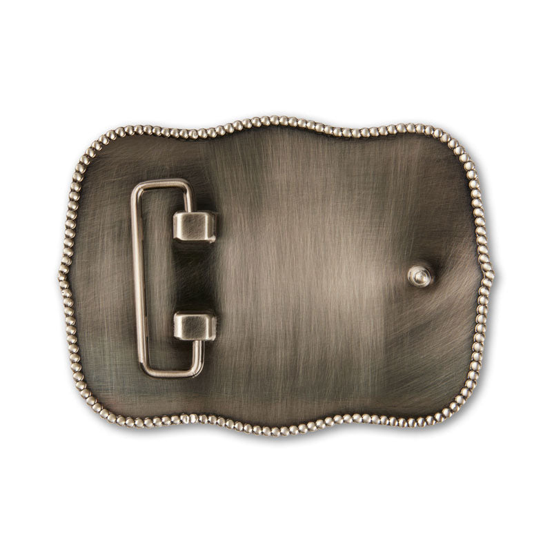 PETERBILT ANTIQUE NICKEL SCALLOPED BUCKLE