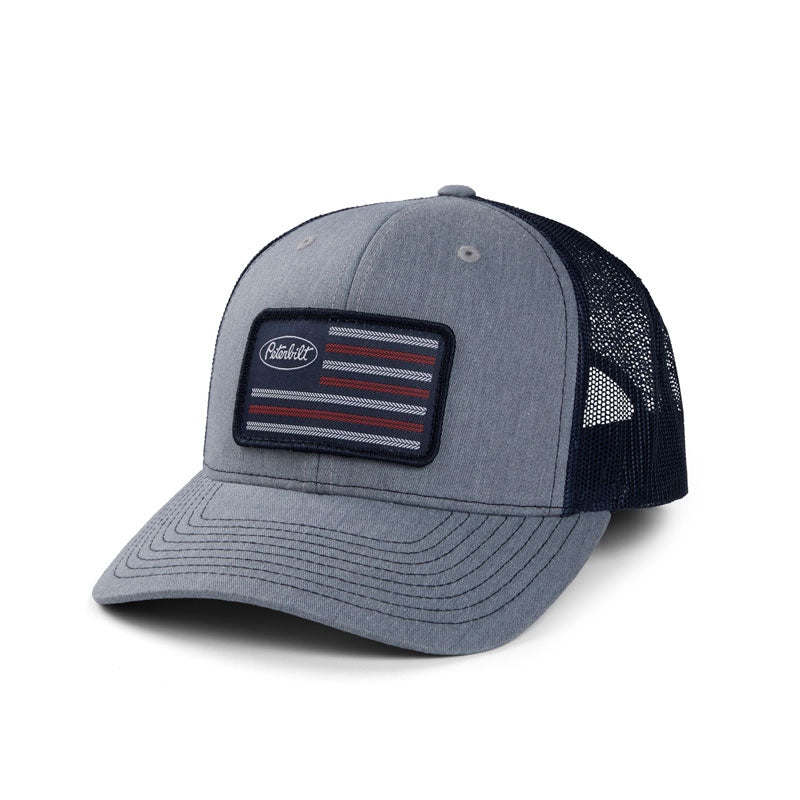 PETERBILT RICHARDSON FLAG PATCH TRUCKER HAT