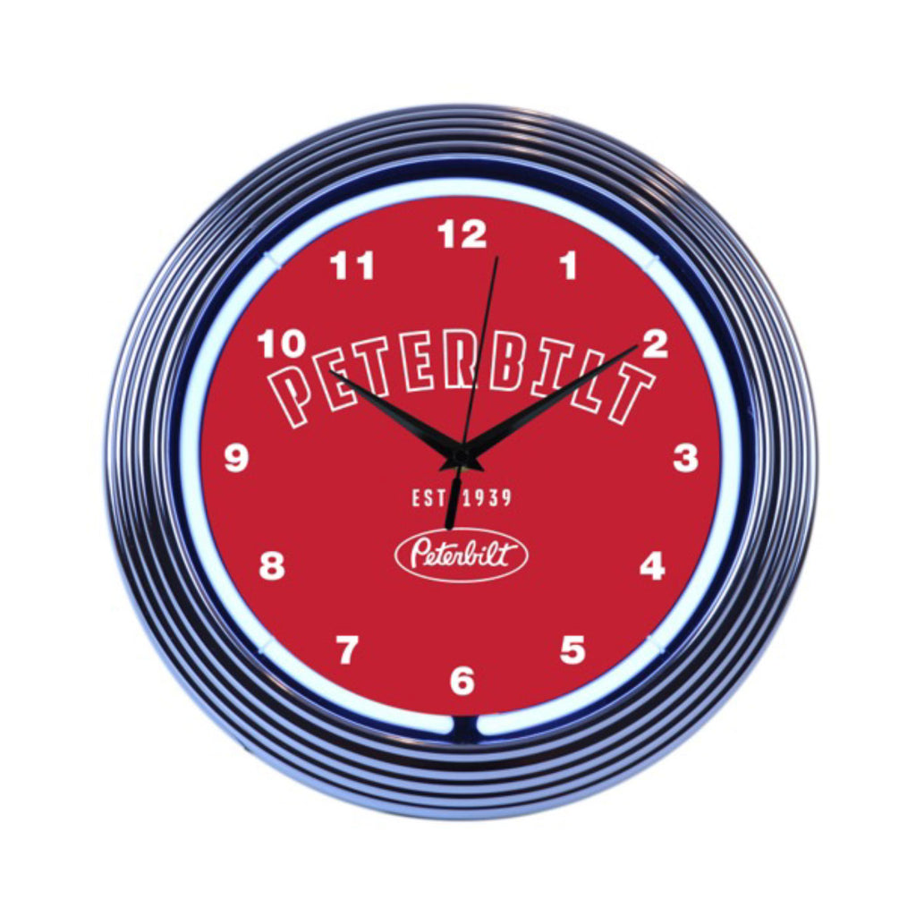 Peterbilt Clock PETERBILT NEON CLOCK RED – Ohio Peterbilt