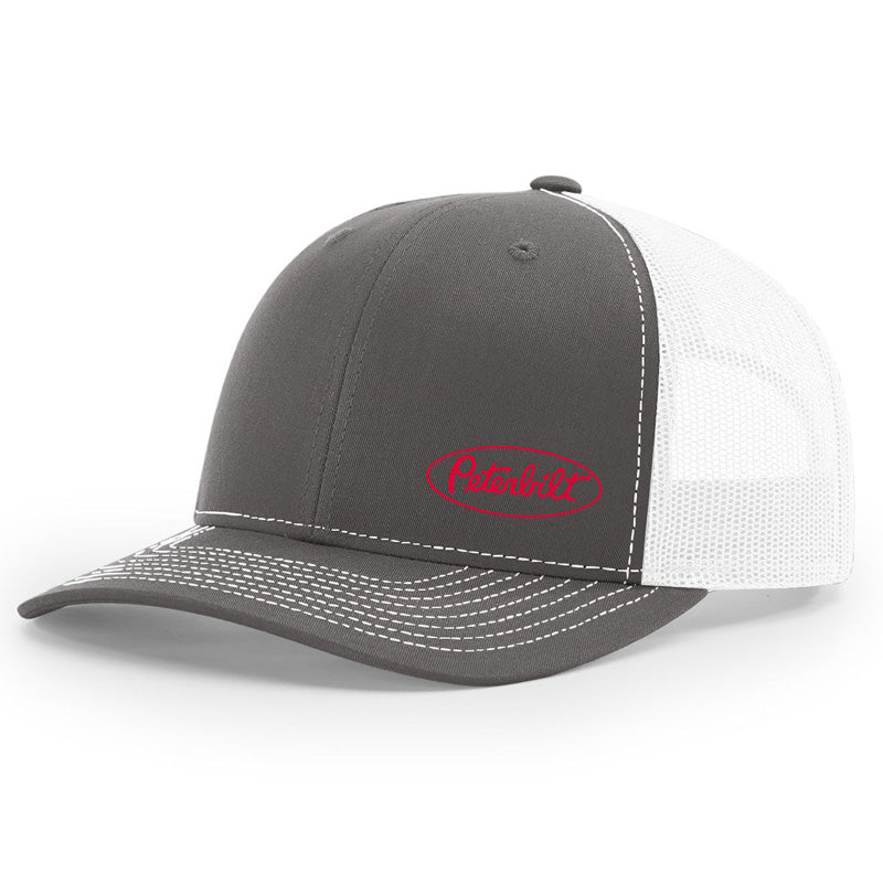 Flexfit Fitted Trucker Hat – Peterbilt Diesel Rig Cap – Black, Cotton Blend, Stretch – Made In USA