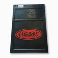 PETERBILT MUDFLAP-24X36 3/8" HD RUBBER RED PB OVAL