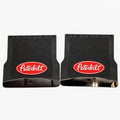 PETERBILT MUDFLAP-BLACK TAPER W/CHROME